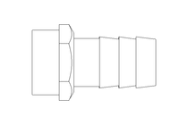 Gewindetülle G 3/4" LW 19 1.4571