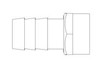 Gewindetülle G 3/4" LW 19 1.4571