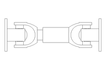 Universal joint shaft D=65 L1=190 L2=210