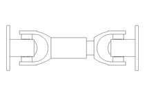 Universal joint shaft D=65 L1=190 L2=210