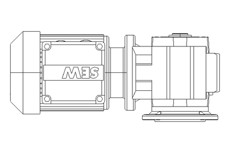 Worm gear motor 0.25kW 30 1/min