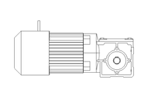 Motorreductor ortogonal 0,37kW 323 1/min