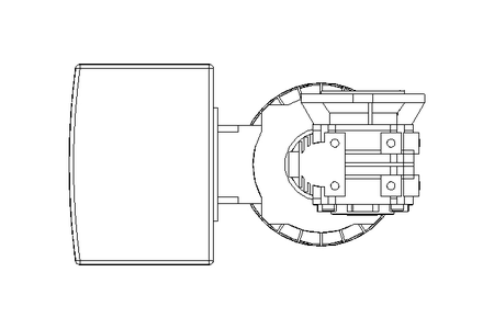 Helical-worm gear asynchronous motor