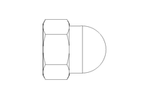 Tuerca hexagonal ciega M6 A4 DIN1587