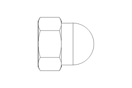 Hexagon cap nut M6 A4 DIN1587