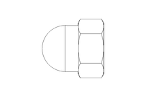 Tuerca hexagonal ciega M6 A4 DIN1587