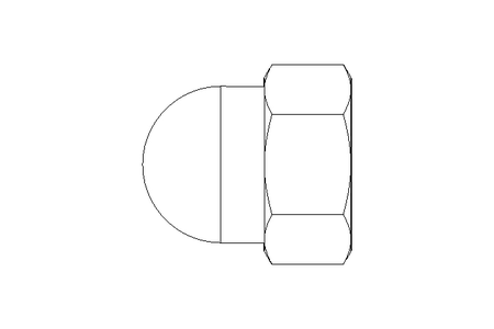 Tuerca hexagonal ciega M6 A4 DIN1587