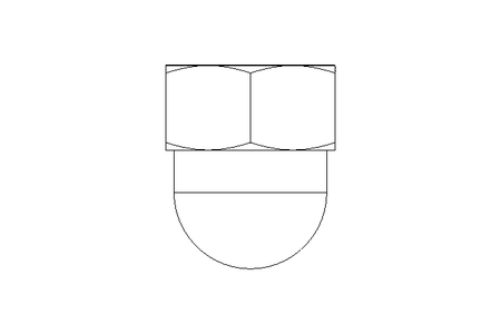 Tuerca hexagonal ciega M6 A4 DIN1587