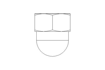 Tuerca hexagonal ciega M6 A4 DIN1587