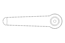 Klemmhebel M8 Innengewinde 1.4305