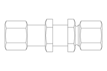 Thread. bulkhead connect. L 8/8 1.4571