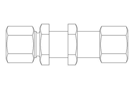 Thread. bulkhead connect. L 8/8 1.4571