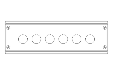 Gehäuse 6-fach 252x80x56 PC