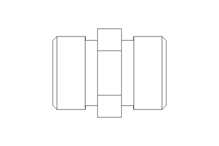 Conector roscado p/ tubos L 12/12 1.4571