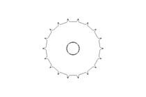 GUIDE SPROCKET WHEEL SERIES 2251 Z=18