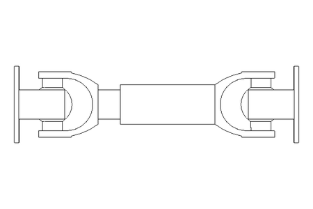 Universal joint shaft D=58 L1=215 L2=240