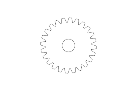 Цилиндрическое зубчатое колесо M=2 Z=24