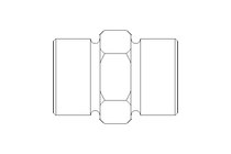 Threaded connector L 10/10 St ISO8434