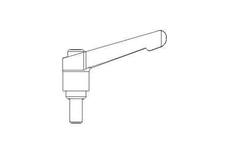 Klemmhebel M6x12 Außengewinde 1.4305
