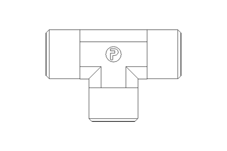 Threaded T-connector L 10/10/10 1.4571