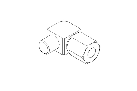 Pipe screw connector LL 6 M6x1 1.4571