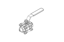 Ball valve DN020 PN40 MA F150 1.4408
