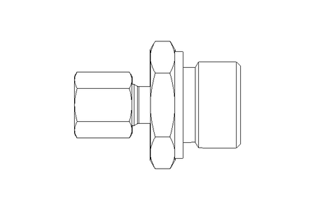 Rohrverschraubung L 6 G1/2" Niro ISO8434