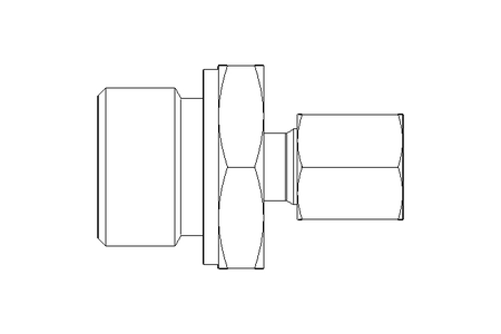 Raccord de tube L 6 G1/2" Niro ISO8434