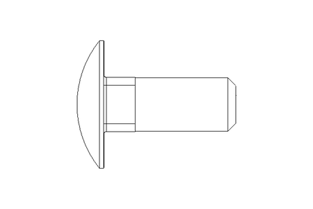 Round head screw M10x25 A2 DIN603