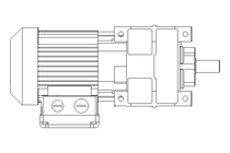 Spur gear motor 0.25kW 77 1/min