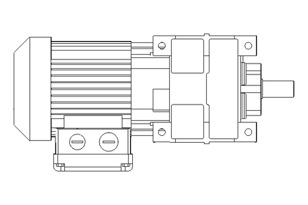 Spur gear motor 0.25kW 77 1/min