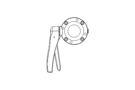 ZFA-Scheibenventil DN50 AISI316L Hand