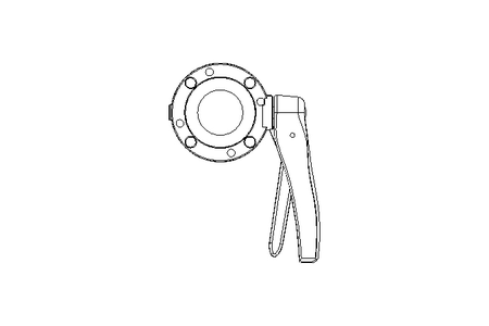 ZFA-Scheibenventil DN50 AISI316L Hand