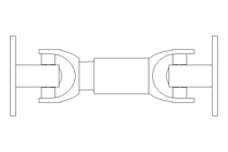 Universal joint shaft D=90 L1=235 L2=275