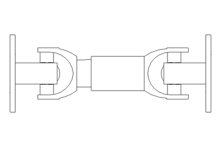 Universal joint shaft D=90 L1=235 L2=275