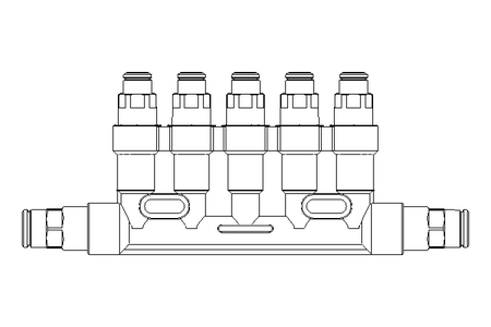 Kolbenverteiler 5-fach