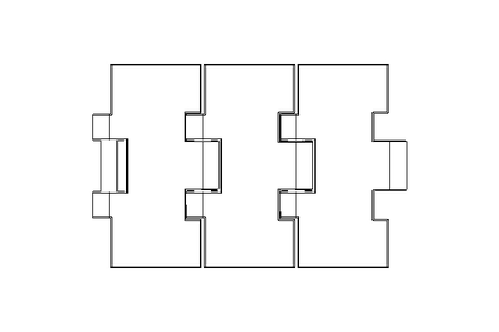 Scharnierbandkette 60S31XMHB B=82,5