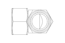 Threaded elbow connector L 28 St ISO8434