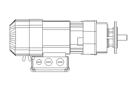 Spur gear motor 0.37kW 306 1/min