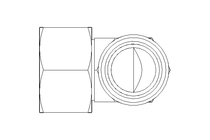 Racor roscado acodado L 22 St ISO8434