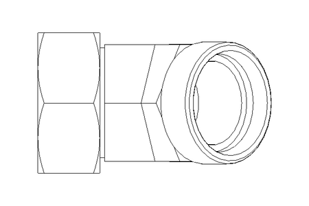 Threaded elbow connector L 42 St ISO8434