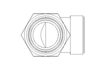 Threaded elbow connector L 35 St ISO8434