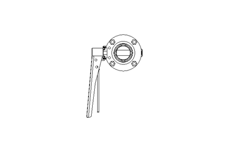 Butterfly valve B DN040 CVC MA E