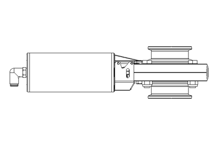 Válvula borboleta B DN050 CVC NC E