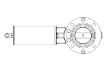 Valvola a farfalla B DN050 OVO NC E D5