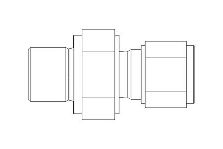 Conexão roscada de tubo 6 G1/4" Niro