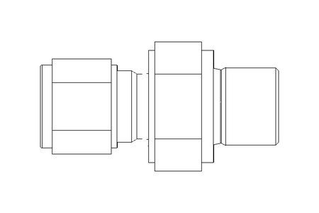 Rohrverschraubung 6 G1/4" Niro