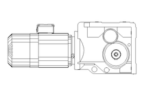 Moteur réducteur 1,5kW 6,5 1/min