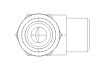 Raccordo a gomito L 10 G1/4" Niro