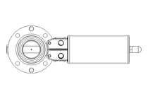 Butterfly valve B DN040 OVO NC E D2